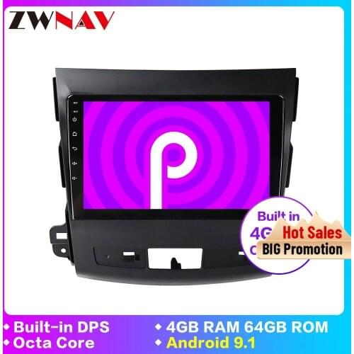 Android 9.1 car dvd gps multimedia player radio For Mitsubishi Outlander 2006-2014 Peugeot 4007/Citroen C-Crosser 2.5D head unit