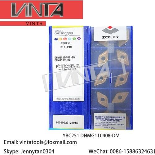 Free shipping high quality 10pcs/lots YBC252 YBC152 YBC251 DNMG110408-DM cnc carbide turning inserts