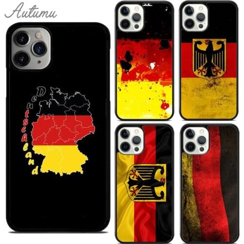 Germany Flag National Emblem Phone Case for iPhone 11 12 Pro Max mini X XR XS SE 2020 5 6S 7 8 Plus Galaxy S8 S9 S10 Cover shell