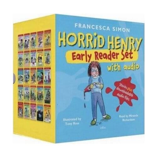 5-12 year 25book/set Childrens English story book Horrid Henry Early Readers Set with Audio Children reader early education
