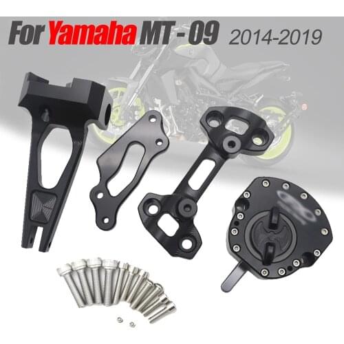 For Yamaha MT 09 FZ 09 2014-2019 CNC MT09 FZ09 Reversed Safety Steering Damper with Mount Bracket 2018 2017 2016 2015