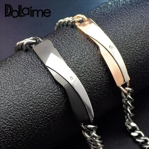 Dolaime Banquet summer New Style Fashion Couple Stainless Steel rose silver color Bracelet knife-type pattern B788
