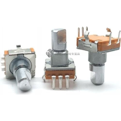 EC11 thin rotary encoder with switch 30 positioning 15 pulse 13mm half-axis audio digital potentiometer 5 feet