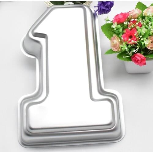 Number One Cake Mould Reusable Aluminum Alloy Decorating Mold for Chocolate fondant candle Baking Food Kitchen Accessories Tools