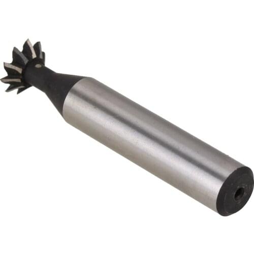 HSS 12mm 45 Degree Straight Shank Dovetail Cutter End Mill 10 Flutes Milling Cutter CNC Bit