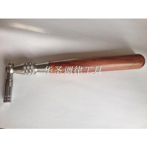 The piano tuning tool Red wooden handle wrench (stainless steel hammer) tuning wrench Tuning the wrench