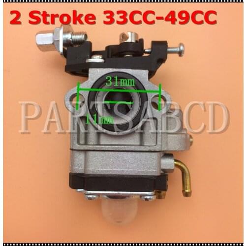 Carburetor Carb 11MM PER MINIMOTO DECESPUGLIATORE TAGLIASIEPE 33 40CC 43CC 47CC 49CC 50CC 2 Storke GAS SCOOTER POCKET MINI BIKE