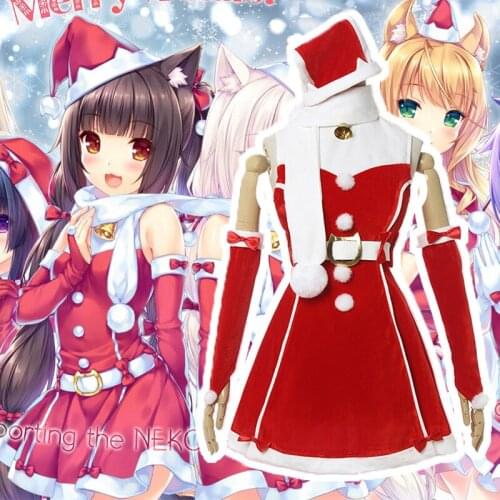 Game NEKOPARA Cosplay Costumes Christmas vanilla chocolat Cosplay Costume Clothes Christmas Comic Anime Women Cosplay Dresses