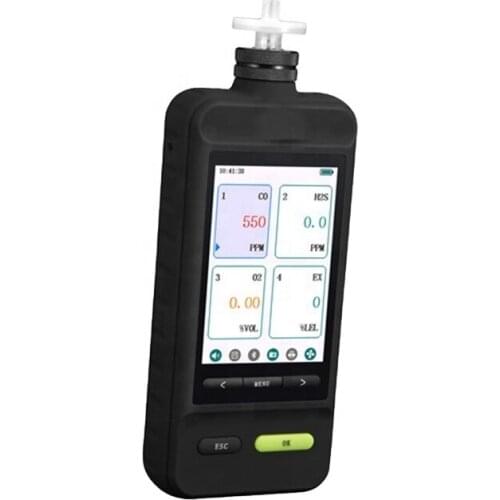 Color screen laboratory carbon dioxide CO2 gas alarming device meter leakage analyzer device