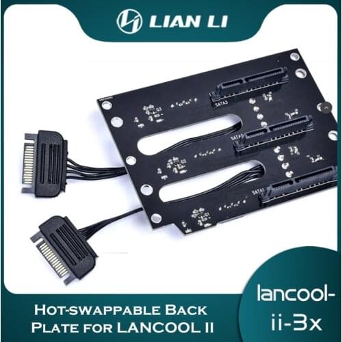 LIANLI LAN COOL II Case Hot-Swappable Hard Drive Back Plate, HD Cable-Free Connector 3 Hard Frives, lancool-ii-3x