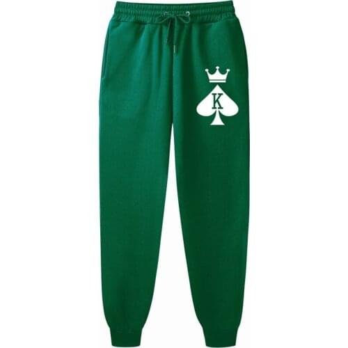 2021Autumn Winter Mens Joggers Brand Men Trousers Poker Red HeartQ K Printing Casual Pants Sweatpants Running Sporting Clothing