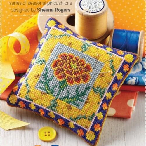 18CT Cross Stitch Pin Neddle Cushion 031 Biscornu Needlework DIY Kit Embroidery Set Counted Cross-Stitching Pincushion