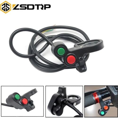 ZSDTRP Motorcycle 7/8" Handlebar Switch Assembly Electric Scooter Dirt Bike Turn Signal Horn Button ON OFF Switch