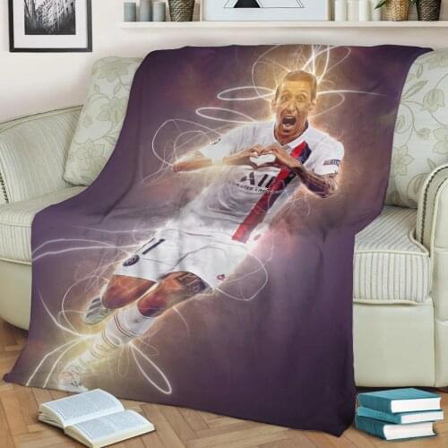 Angel Di Maria 3D Print Plush Blanket Throw On Sofa Home Decor Soft Warmth Washable Nap Blanket Dropshipping