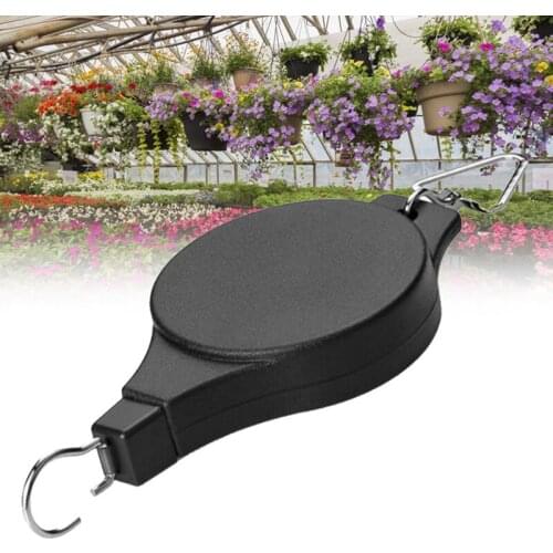 Strong Retractable Hanging Basket Pulley Wall Pull Down Flower Plant Hanger Hook