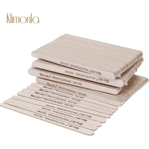 200Pcs/Lot Professional Gray Straight Nail File lime a ongle Thick Sandpaper 100/180 180/240 Sanding Grit Pedicure File Supplier