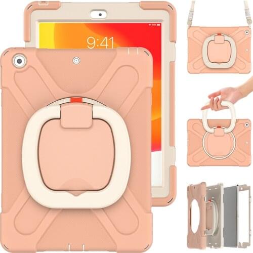 Luxury Case For Samsung Galaxy Tab A 10.1 2019 T510/T515 A 8 2019 T290/T295 Silicone Heavy Duty Armor Hard Rotating Tablet Case