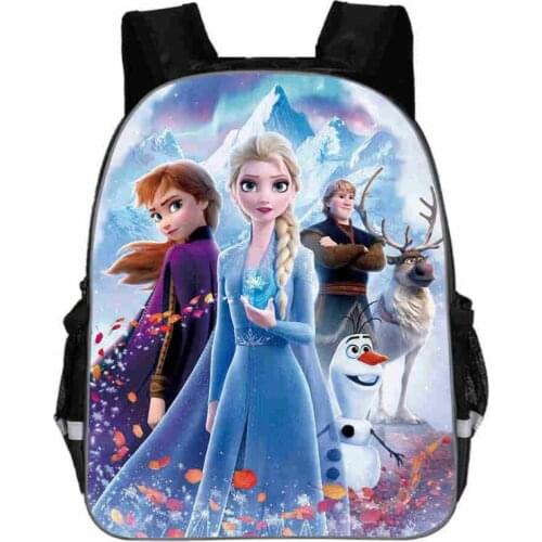 Disney Frozen Princess Anna Elsa Backpack Kids Cartoon School Bags Hot Primary Backpack School Bags 11/13/16 Inch