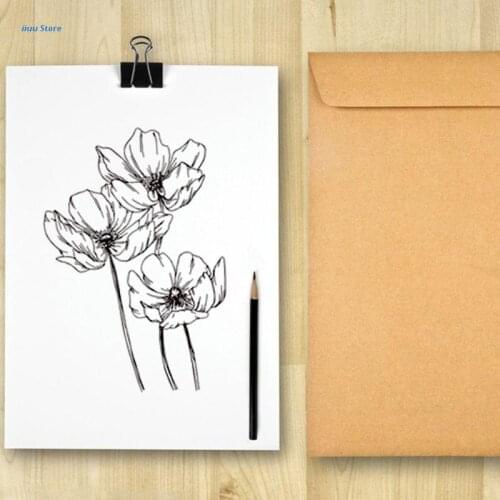 Lotus Flower Silicone Clear Seal Stamp DIY Scrapbooking Embossing Photo Album