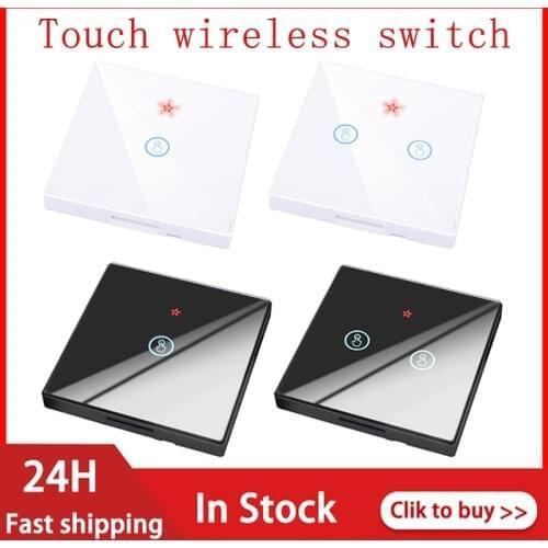 New Wifi Smart Light Switch Glass Screen Touch Panel Voice Control Wireless Wall Switches Remote 1/2/3 Gang Smart Home