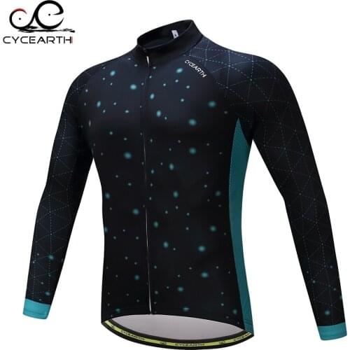 CYCEARTH 2017 Cycling Jersey Long Sleeve Bicycle Cycling Clothing MTB Riding Sport Shirt Maillot Breathable jacket CELJ010