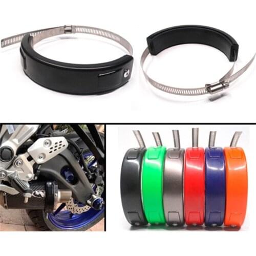 High Quality Motorcycle Accessories 100-160mm Universal Round Exhaust Protector Exhaust Pipe Fixing Rings New