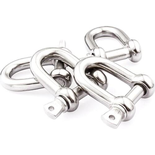 Japanese D 304 stainless steel shackle type U standard ship ring Bow shackles Mountaineering buckle Active button