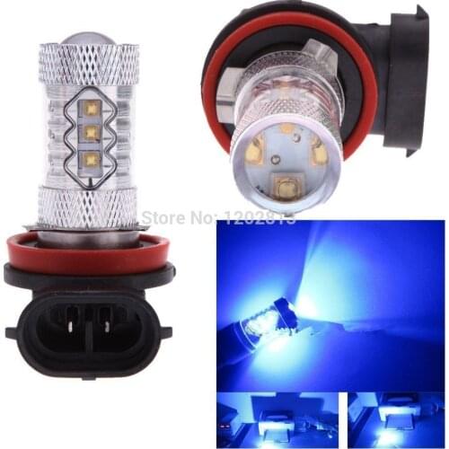 2Pcs 80W Bright Blue H8 H11 PGJ19-2 CREE CHIP LED Fog Daytime Light LED Fog Driving Lamp bulb DRL