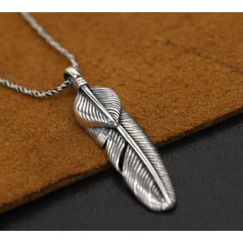 S925 Sterling Silver Jewelry Vintage Thai Silver Eagle Wings Takahashi Goro Feathers Male And Female Pendants