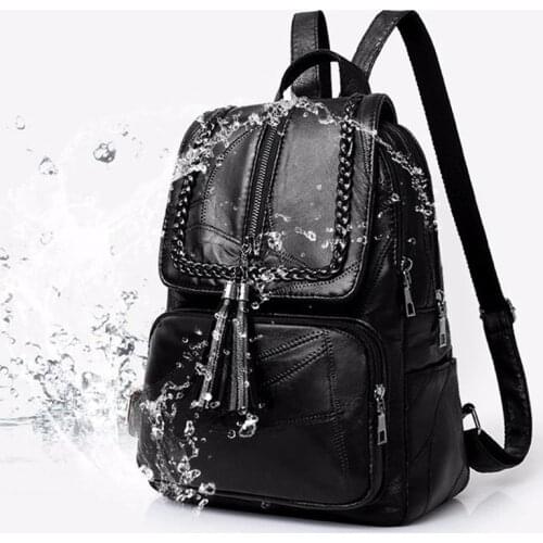 2020 Womens Backpack School Bag Classic Black Waterproof Travel multi-function Shoulder Bag