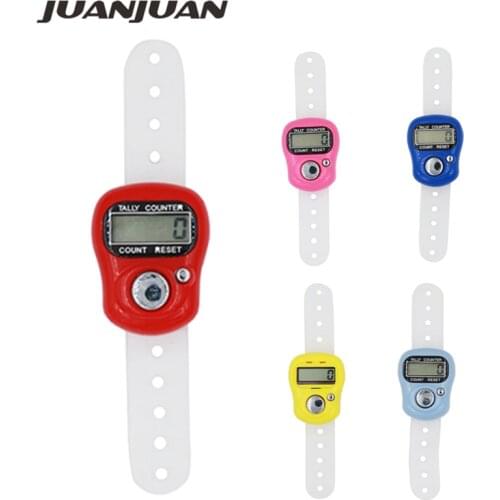 1pcs Portable Electronic Digital Counter Mini LCD Hand Held Finger Ring Tally Counter Stitch Marker Plastic Row Counter 40% off