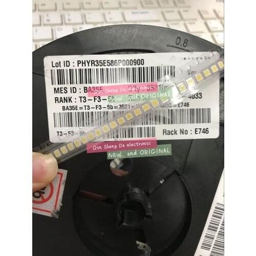 1000pcs NEW AND ORIGINAL FOR LG 3528 2835 3V SMD LED Beads 1W L Cold White 100LM For TV/LCD Backlight