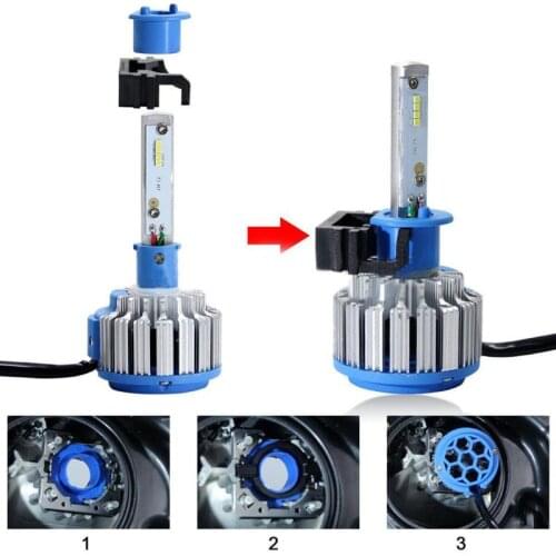 2pcs H1 LED Headlight Bulb Holders Adapters Socket for Ford Focus Fiesta Mondeo (High Beam) Car Lights