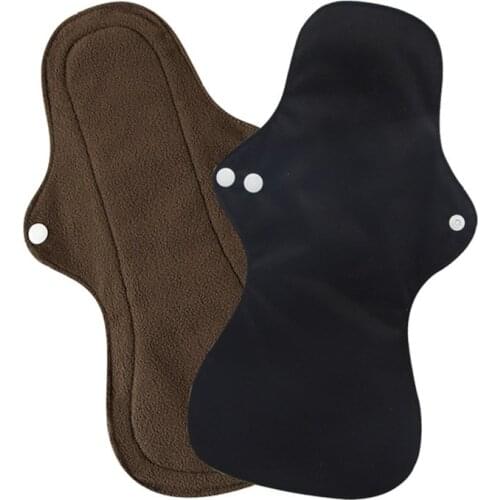 2021 Hot Sale Washable Heavy Flow Night Feminine Hygiene Cloth Menstrual Pads Sanitary Pad with Bamboo Charcoal/Bamboo Inner