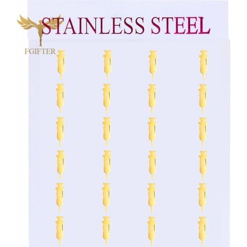 2021 Statement Needle Stud Earrings for Women Men Gold Stainless Steel Earrings Set Fashion Alternative Unisex Jewellry