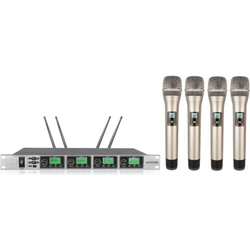 4 X 50 channel wireless microphone professional UHF Wireless Microphone System draadloze microfoon