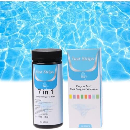 50strips/Box 7 in1 Aquarium Fish Tank Water Tropical PH Test Strips Kit Nitrite Nitrate