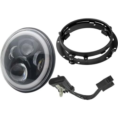 7" Chrome LED Projector Headlight 4.5" Fog Passing Light For Harley Road King Softail Electra Glide Night Train Bad Boy