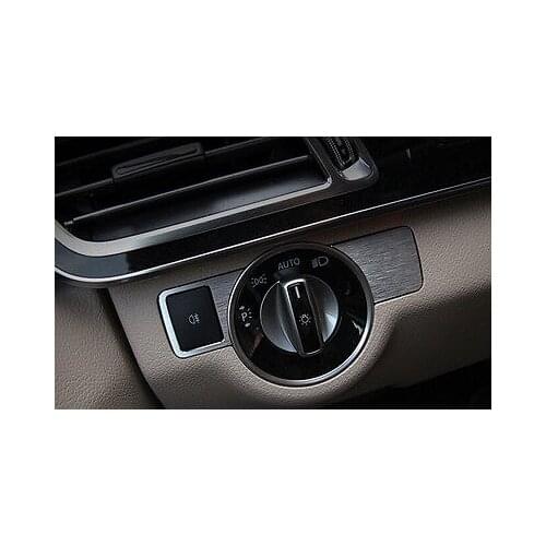 Aluminum Console Head Light Switch Cover Trim For Benz W212 E Class 2015-2010