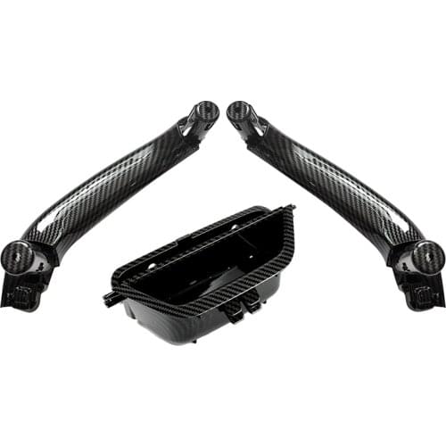 Carbon Fiber Car Inner Door Handle Trim Pull Grab Panel Handle for-BMW X3 X4 F25 F26 2010-2016 LHD
