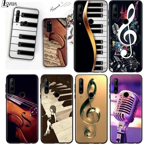 Musical Instruments for Honor 30S 30i 30 View V 20 Pro 5G 20S 20E 10X 10 10i 9N 9C 9S 9X Lite Black Phone Case