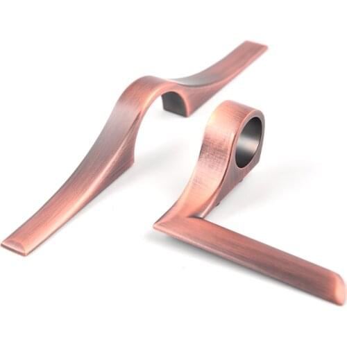 HJY Red Retro Drawer Cabinet Door Handle Metal Vintage Closet Knob Wardrobe Handles for Kitchen Cupboard Furniture Hardware Z547