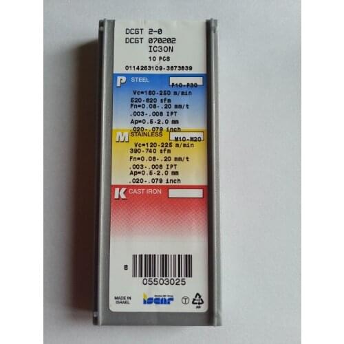 10PCS CARBIDE INSERT DCGT070202 IC30N