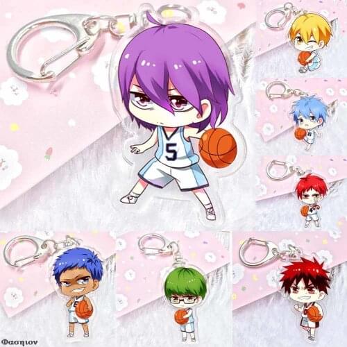 Cute Japanese Cartoon Kurokos Basketball Kuroko No Basket Acrylic Keychain Pendant Car Key Accessories