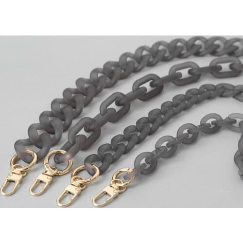 Fashion Woman Handbag Accessory Parts DIY Resin Bag Chain Frosted Strap Buckles