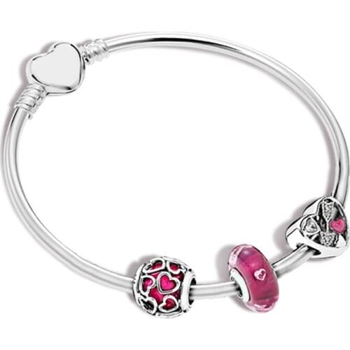 NEW 100% 925 Sterling Silver 1:1 Original At First Sight ZT0184 Stringed Bracelets Set Jewelry Women Luxury Goods Store