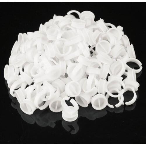 New New 100pcs Wholesale Plastic White Tattoo Ink Ring For Eyebrow Permanent Makeup S Size Tattoo Ink Holders Tattoo Supplies