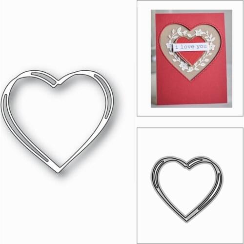 2020 New Little Sketch Heart Shape Metal Cutting Dies for DIY Scrapbooking and Card Making Decoration Embossing Craft No Stamps