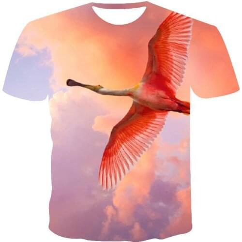 New Product T -Shirt Men 'S High Quality Men 'S T -Shirt Ladies Bird Pattern 3d Printing Men 'S T -Shirt