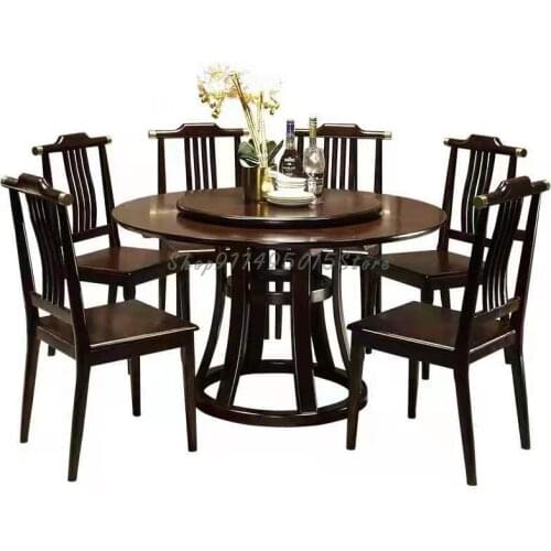 Hotel New Chinese Dining Chair All Solid Wood Modern Casual Home Restaurant Dining Table Backrest Wooden Chair Zen Chinese Chair